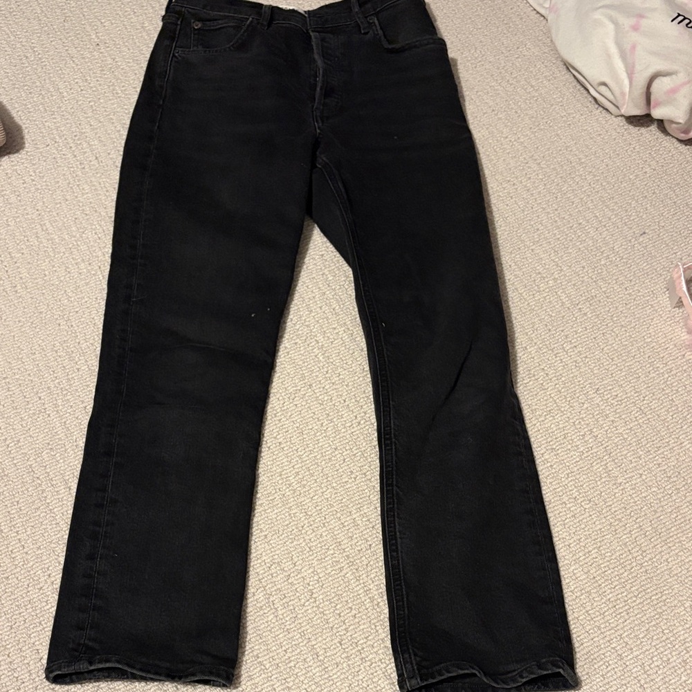 Agolde Riley Crop Black
